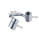 Flexibilis forgatható csap hosszabbító króm