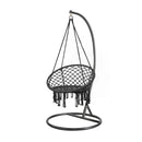 Cardenas függőfotel állvánnyal fekete-fekete