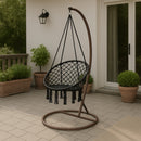 Cardenas függőfotel állvánnyal fekete-barna