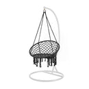 Cardenas függőfotel állvánnyal fekete-fehér