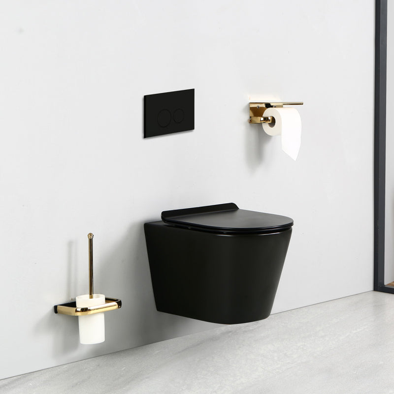 Ride fali, rimless WC fekete