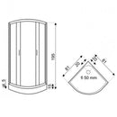 XENIA80 XENIA íves zuhanykabin, 80x80x195 cm méretben