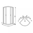 Xenia Duo Black 80 Íves zuhanykabin zuhanytálcával