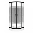 Xenia Duo Black 90 Íves zuhanykabin zuhanytálcával