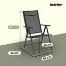 Tessa 4+1 kerti bútor garnitúra szett fekete