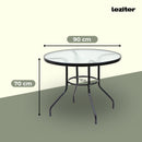 Tessa 4+1 kerti bútor garnitúra szett fekete