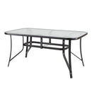 Canillo fémvázas üveg kerti asztal fekete