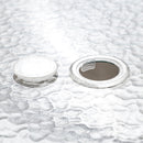 Canillo fémvázas üveg kerti asztal fekete