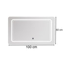 Vid tükör led világítással 100x60 cm