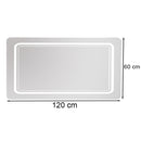 Vid tükör led világítással 120x60 cm