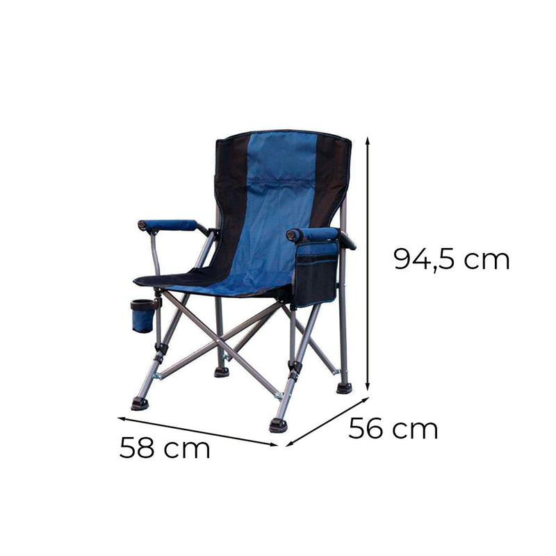 Leziter Comfort karfás horgász szék pohártartóval kék