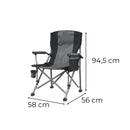 Leziter Comfort karfás horgász szék pohártartóval szürke