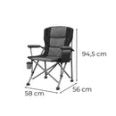 Leziter Comfort Plus karfás horgász szék pohártartóval szürke