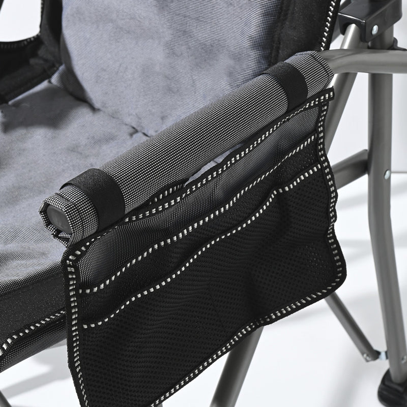 Leziter Comfort Plus karfás horgász szék pohártartóval szürke