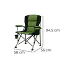 Leziter Comfort Plus karfás horgász szék pohártartóval zöld