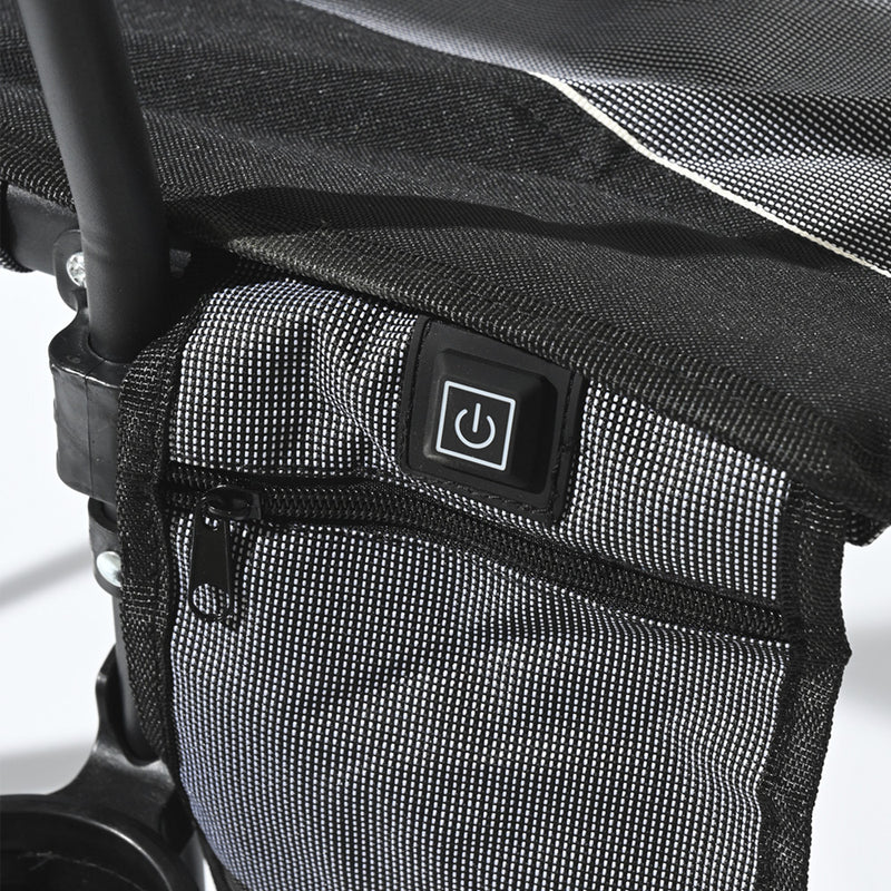 Leziter Premium fűthető karfás horgász szék pohártartóval szürke