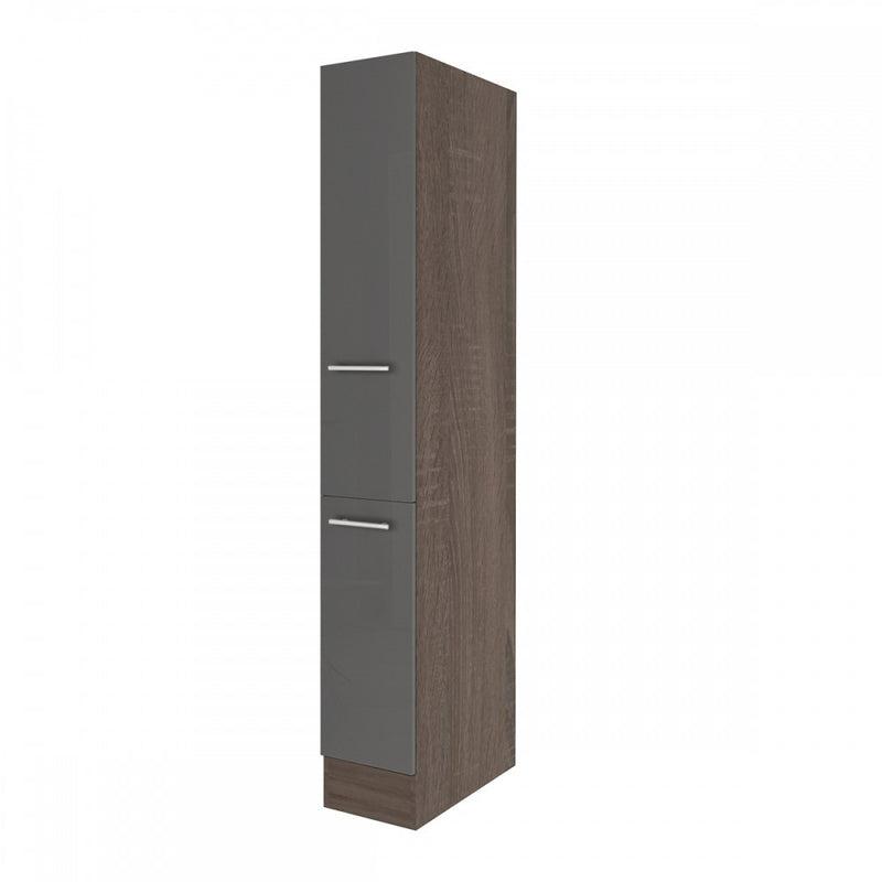 Yorki 30-as kamra szekrény yorki tölgy korpusz selyemfényű antracit fronttal