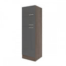 Yorki 60-as felülfagyasztós hűtős kamra szekrény yorki tölgy korpusz selyemfényű antracit fronttal