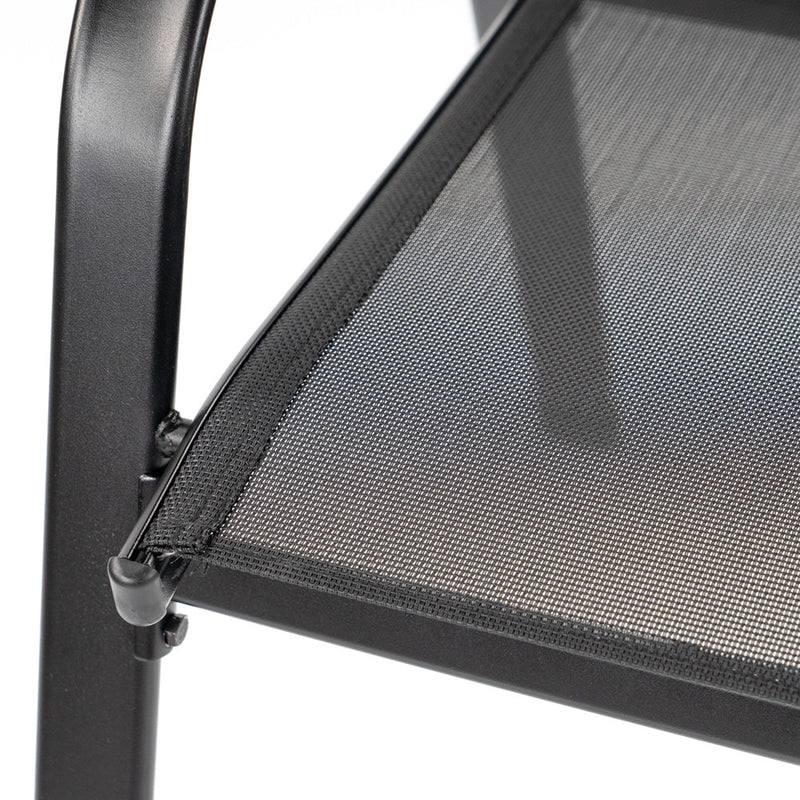 Lorca 4+1 kerti bútor garnitúra szett fekete