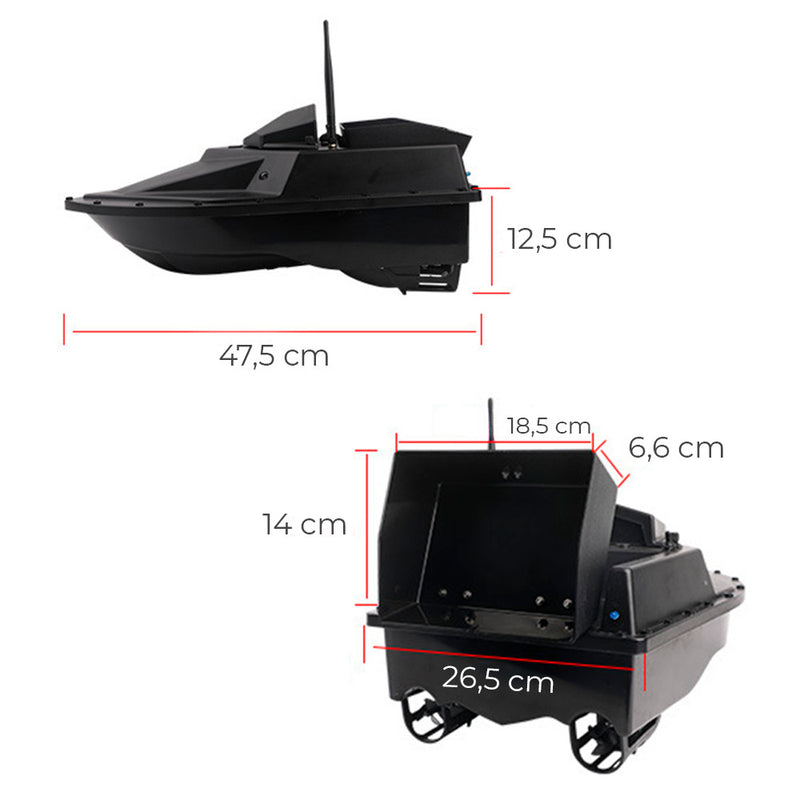 Etetőhajó Z1 GPS hátrakidobós fekete