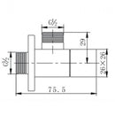 ZKSS1/2x1/2 szögletes sarokszelep szálcsiszolt nikkel