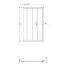 ZOOMD100 zuhanyajtó 100x190 víztiszta üveg