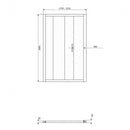 ZOOMD120 zuhanyajtó 120x190 víztiszta üveg