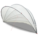 vidaXL Medence kupola Szürke és narancs 592 x 590 x 275 cm