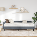 vidaXL Sarok Ágykeret Matraccal Egyéb fejtámlával 2 pcs Szürke Bársony