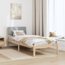 vidaXL Ágykeret Barna és világosszürke 75 x 190 cm Tömör fenyőfa