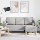 vidaXL Kanapé Szett Felhőszürke 173 x 131 x 67 cm Poliészter