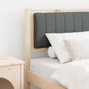 vidaXL Kárpitozott fejtámla fejtámlával Barna 75 cm Tömör fenyőfa