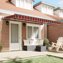vidaXL Behúzható napellenző Narancssárga 350 x 200 cm szövet