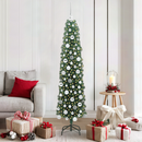 vidaXL Mű karácsonyfa 300 LED-del Zöld 180 cm PVC, acél és műanyag