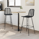 vidaXL Bárszék 2 pcs 44 x 52 x 111 cm Rattan és Vas