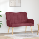 vidaXL Kétüléses Kanapé Bordó 115 x 61 x 87 cm Szövet