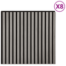 vidaXL Fali panelek 8 pcs Szürke 60,5 x 60 cm