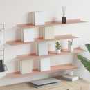 vidaXL Lebegő polc 4 pcs Rózsaszín 100 x 18 x 2,5 cm Acél