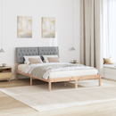 vidaXL Ágykeret Kárpitozott Fejtámlával fejtámlával Barna 160 x 200 cm