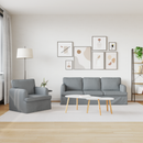 vidaXL Kanapé Szett 2 pcs Világosszürke 201 x 80 x 85 cm szövet