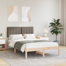 vidaXL Ágykeret Kárpitozott Fejtámlával Tópszínű 120 x 190 cm