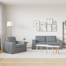vidaXL Kanapé Szett 2 pcs Világosszürke 182 x 80 x 82 cm szövet