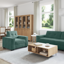 vidaXL Kanapé Szett 3 pcs Sötétzöld 221 x 80 x 80 cm Bársony