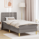 vidaXL Ágykeret matraccal fejtámlával Tópszínű 100 x 200 cm szövet