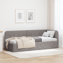 vidaXL Sarokágy keret Tópszínű 80 x 200 cm szövet