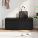 vidaXL Zsámoly Fekete 101 x 41 x 40 cm Műbőr és Műanyag Fa