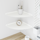vidaXL Lebegő polc polcokkal tárolóval 2 pcs Fehér 30 x 30 x 2 cm