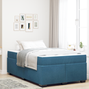 vidaXL Ágykeret matracmal Sötét kék 120 x 200 cm szövet