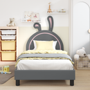 vidaXL Gyerekágy kerettel Világosszürke 90 x 200 cm PU