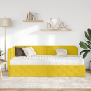 vidaXL Sarokágy keret Sárga 100 x 200 cm Bársony